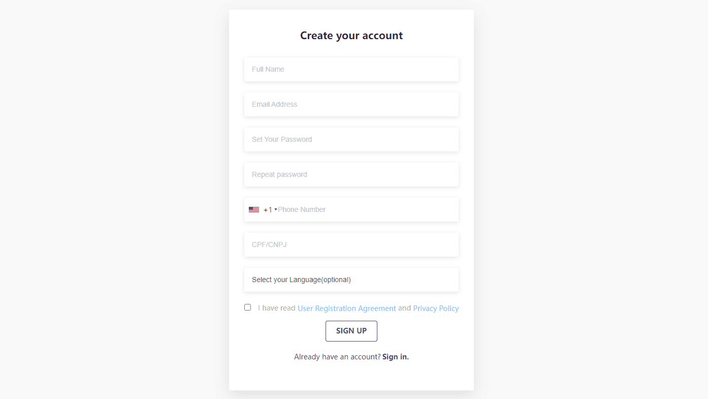 Register SprintDrop account